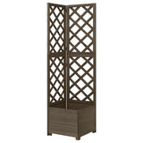 Vidaxl Latwerkplantenbak Eckmodell 40x40x150 cm reines Holzgrau