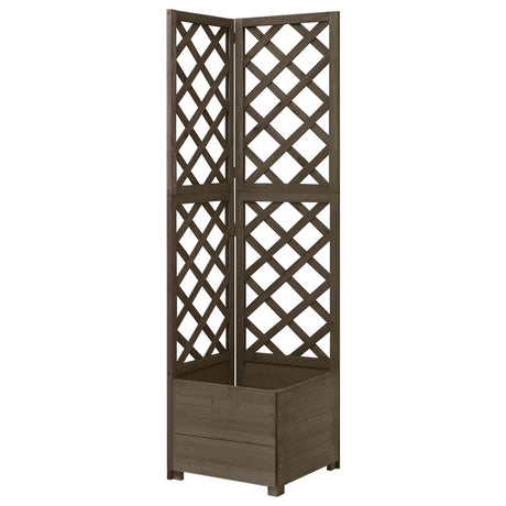 Vidaxl Latwerkplantenbak Eckmodell 40x40x150 cm reines Holzgrau