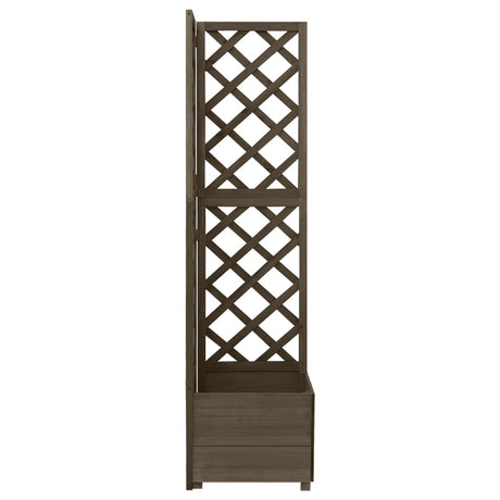 Vidaxl Latwerkplantenbak Eckmodell 40x40x150 cm reines Holzgrau