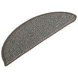 VIDAXL -Treppenmatten 15 ST 56x17x3 cm graue Halbschritte