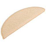 Vidaxl -Treppenmatten 15 ST 56x17x3 cm Crème Hemisphäre