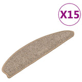 VidaXL Stufenmatten 15 Stück 65x21x4 cm grau und braun