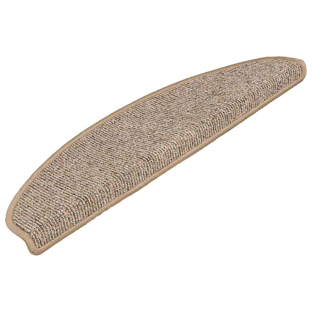 VidaXL Stufenmatten 15 Stk. 65x21x4 cm braun halbrund groß