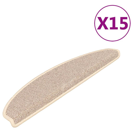 Vidaxx Stufenmatten 15 St. 65x21x4 cm weiß und braun halbrund groß
