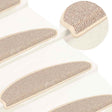 Vidaxx Stufenmatten 15 St. 65x21x4 cm weiß und braun halbrund groß