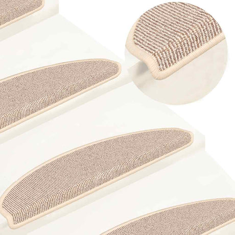 VidaXL Stufenmatten 15 Stück 65x21x4 cm weiß und braun