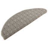 Vidaxl -Treppenmatten 15 ST 65x21x4 cm Grau