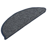 Vidaxl -Treppenmatten 15 ST 56x17x3 cm dunkelblau