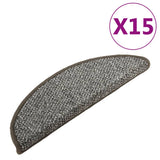 VIDAXL -Treppenmatten 15 ST 65x21x4 cm Anthrazit -ausgelöst