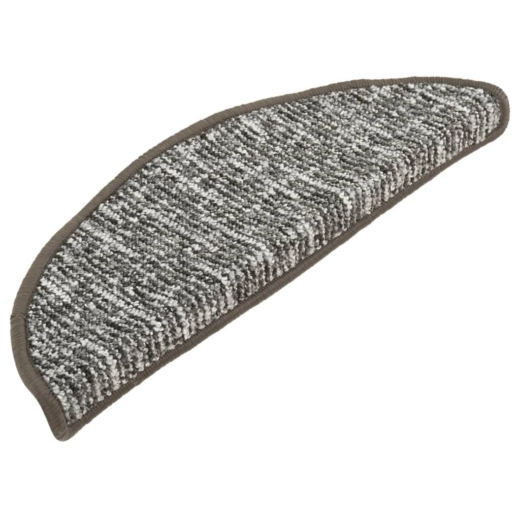 VIDAXL -Treppenmatten 15 ST 65x21x4 cm Anthrazit -ausgelöst