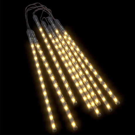 Vidaxl meteoorlichten 8 st 192 led's binnen buiten 30 cm warmwit