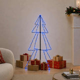 VIDAXL KegelKERSTBOOM 160 LEDs innerhalb und außerhalb von 78x120 cm