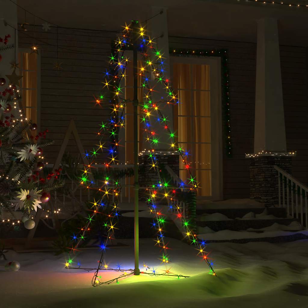 VIDAXL KegelKERSTBOOM 160 LEDs innerhalb und außerhalb von 78x120 cm