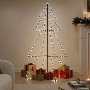 Vidaxl KegelKERSTBOOM 200 LEDs innerhalb und außerhalb von 98x150 cm