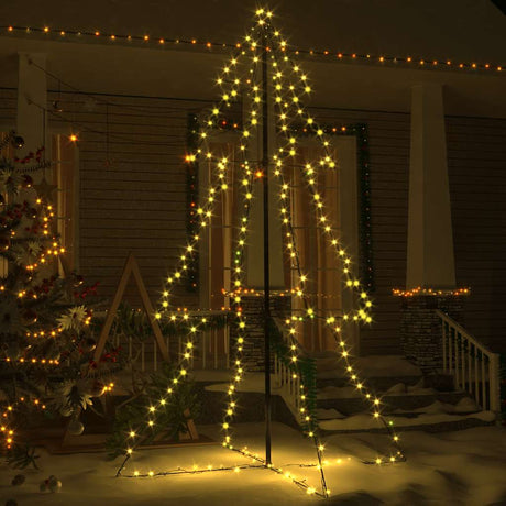 VIDAXL KegelKERSTBOOM 240 LEDs innerhalb und außerhalb von 118x150 cm