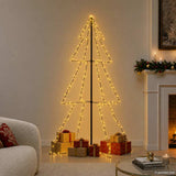 VIDAXL KegelKERSTBOOM 240 LEDs innerhalb und außerhalb von 118x150 cm