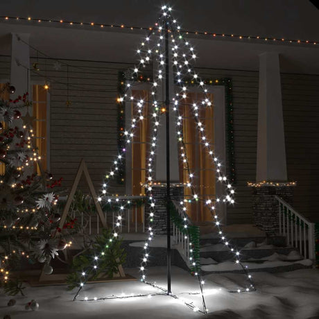 VIDAXL KegelKERSTBOOM 240 LEDs innerhalb und außerhalb von 118x150 cm