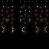 Vidaxl leichte Girlandstern und Mond Fernbedienung 138 LEDs Kalt weiß