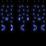 Vidaxl Light Girland Star und Mond Fernbedienung 138 LEDs Blau