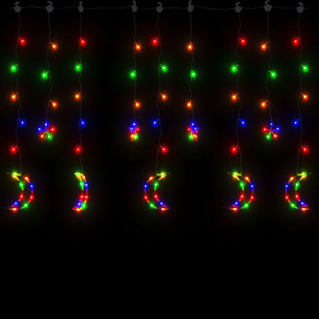 Vidaxl Light Girland Star und Mond 138 LEDs Multi -Colored