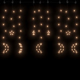 Vidaxx Lichterkette Stern und Mond mit Fernbedienung 345 LEDs warmweiß
