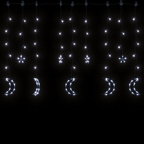 Vidaxl leichte Girlandstern und Mond Fernbedienung 345 LEDs Kalt weiß