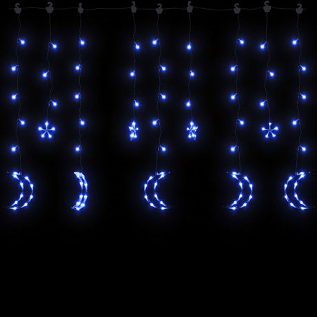 Vidaxl Light Girland Star und Mond Fernbedienung 345 LEDs Blau