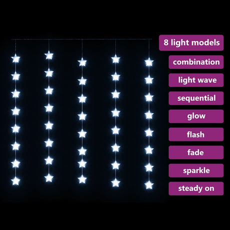 Vidaxl Light Corder Stars mit 200 LEDs und 8 Funktionen kalt weiß