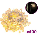 Vidaxxl Lichtkabel mit 400 LEDs, 8 Funktionen, warmweiß, 40 m