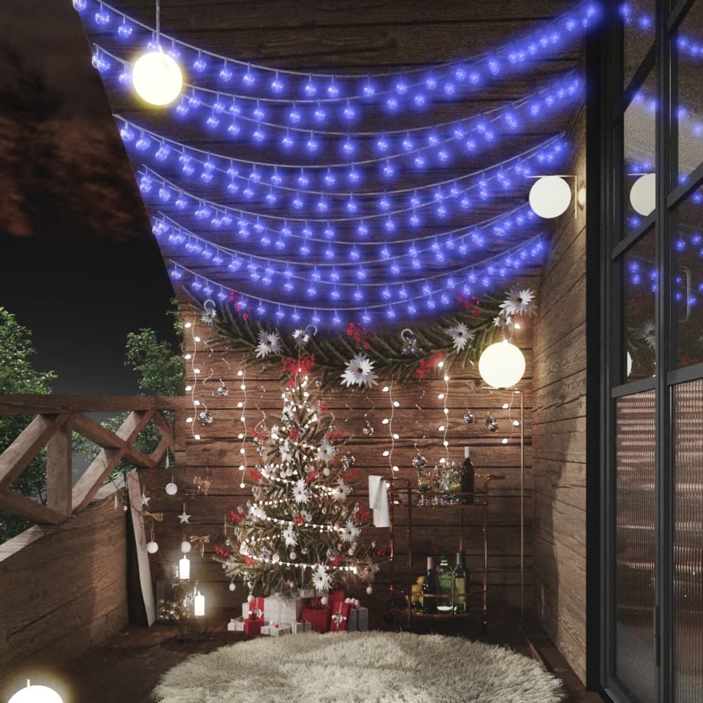 Vidaxl -Lichtkabel mit 400 LEDs 8 Funktionen blau 40 m