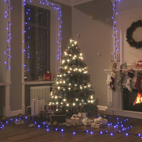 Vidaxl -Lichtkabel mit 400 LEDs mit 8 leichten Effekten 40 m blau