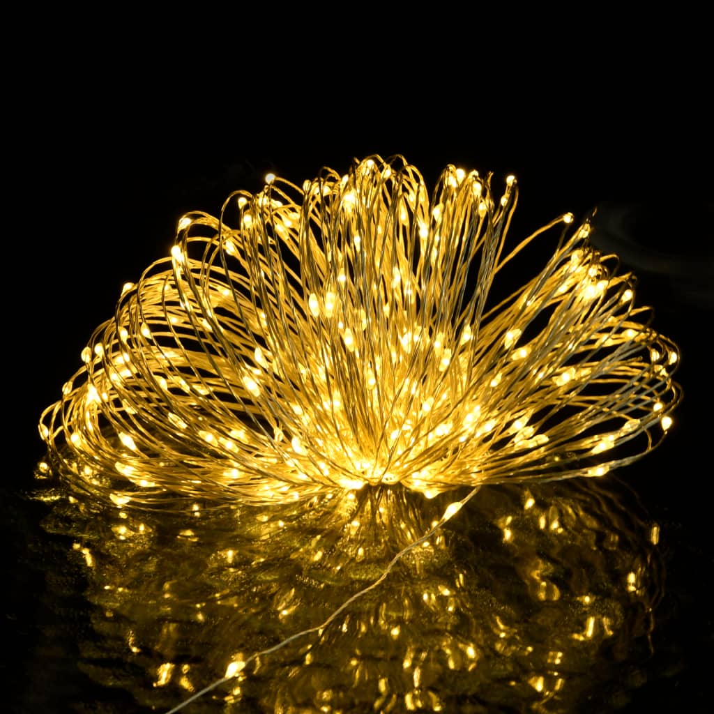 VidaXL-Lichtkabel mit 400 microLEDs warmweiß 8 Funktionen 40 m