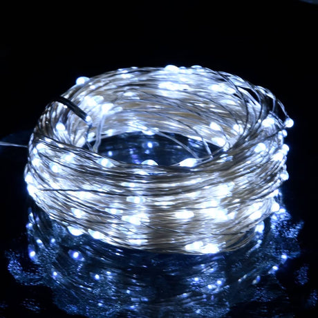 Vidaxl -Lichtkabel mit 400 mikroledem kaltem weißen 8 -Funktionen 40 m