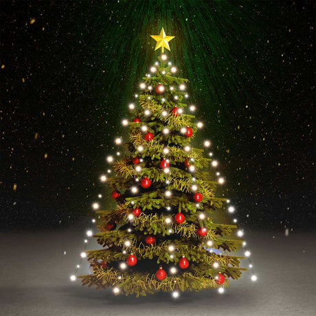 Vidaxx Weihnachtsbaumbeleuchtung mit 150 LEDs kaltweißes Netz 150 cm