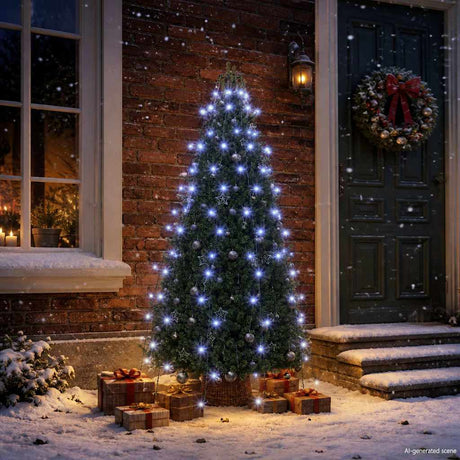 Vidaxl Weihnachtsbaumbeleuchtung mit 150 LEDs Blaues Netz 150 cm