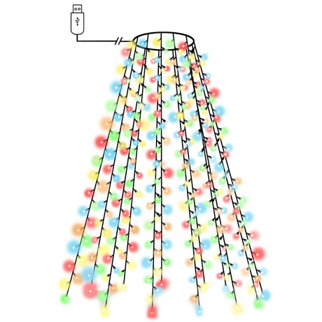 VIDAXL Weihnachtsbaumbeleuchtung mit 150 LEDs Multi -Colored Net 150 cm
