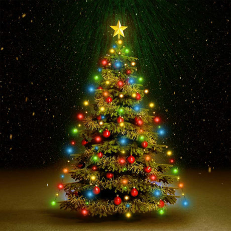 VidaXL Weihnachtsbaumbeleuchtung mit 180 LEDs, mehrfarbiges Netz, 180 cm