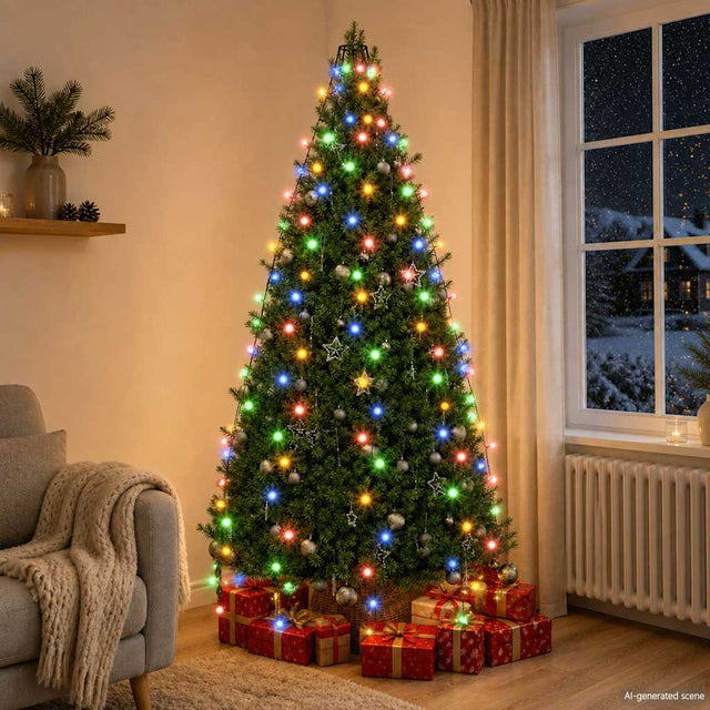 Vidaxl kerstboomverlichting met 210 led's meerkleurig net 210 cm