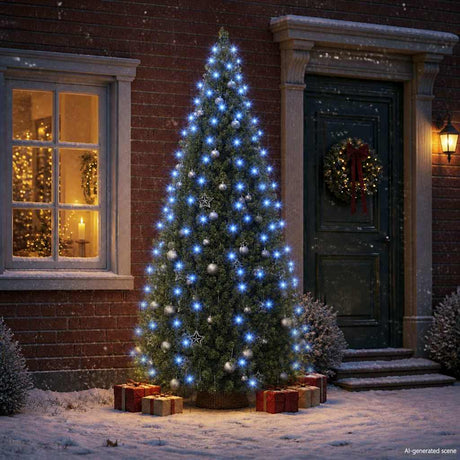 Vidaxl Weihnachtsbaumbeleuchtung mit 250 LEDs Blaues Netz 250 cm
