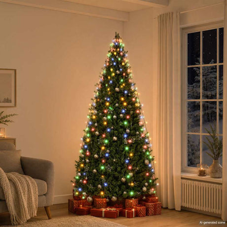 Vidaxx Weihnachtsbaumbeleuchtung mit 250 LEDs, mehrfarbiges Netz, 250 cm