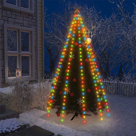 VIDAXL Weihnachtsbaumbeleuchtung mit 300 LEDs Multi -gefärbtes Netz 300 cm