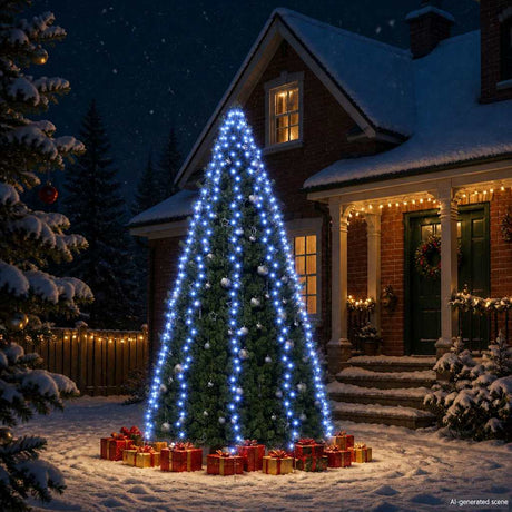Vidaxl Weihnachtsbaumbeleuchtung mit 400 LEDs Blaues Netz 400 cm