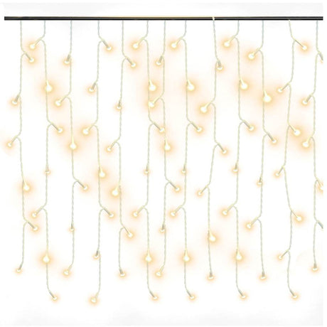 Vidaxl leichter Vorhang mit 400 LEDs und 8 Funktionen 10 m warmes Weiß