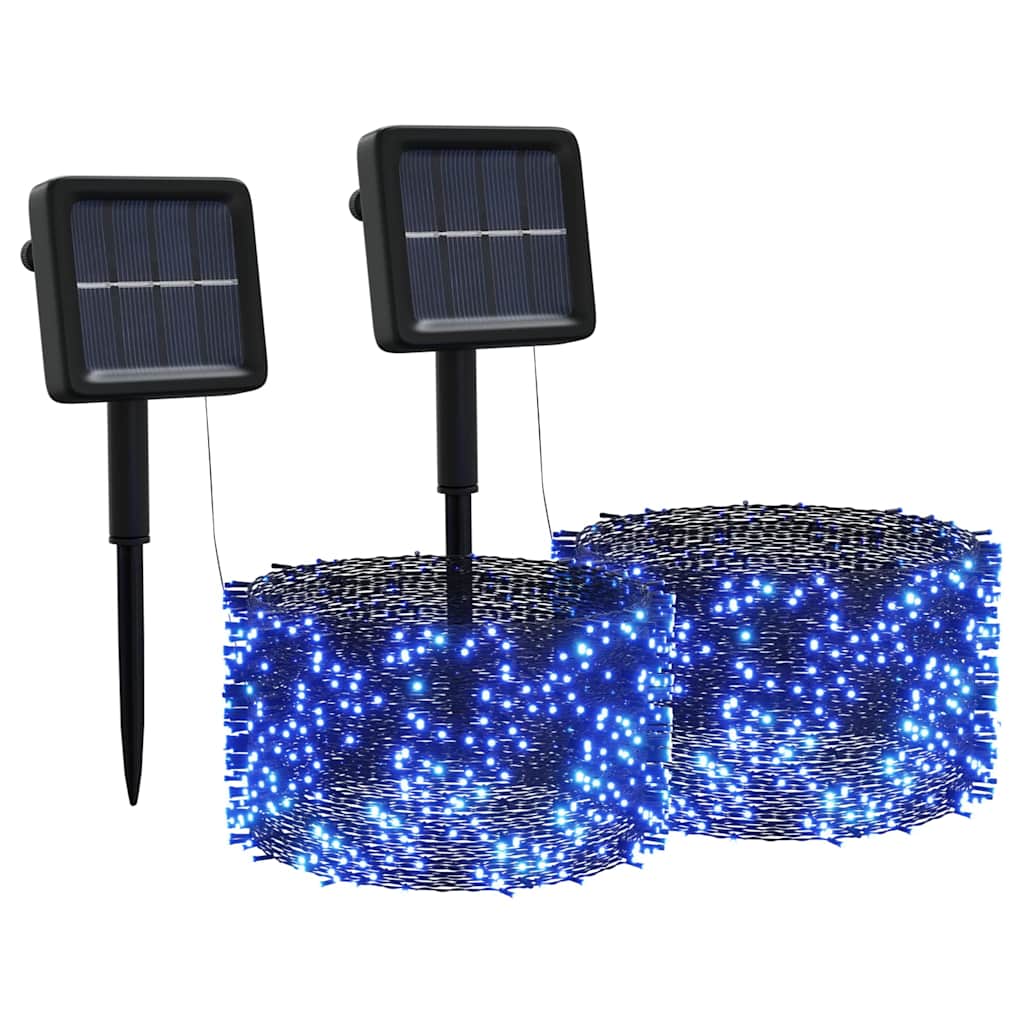 Vidaxx Lichterketten 2 Stück mit 2x200 LEDs Solar Indoor Outdoor Blau