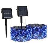 Vidaxx Lichterketten 2 Stück mit 2x200 LEDs Solar Indoor Outdoor Blau