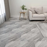 VIDAXL Dielen 20 St. Selbstadhäsiv 1,86 m² PVC gestreiftes Grau