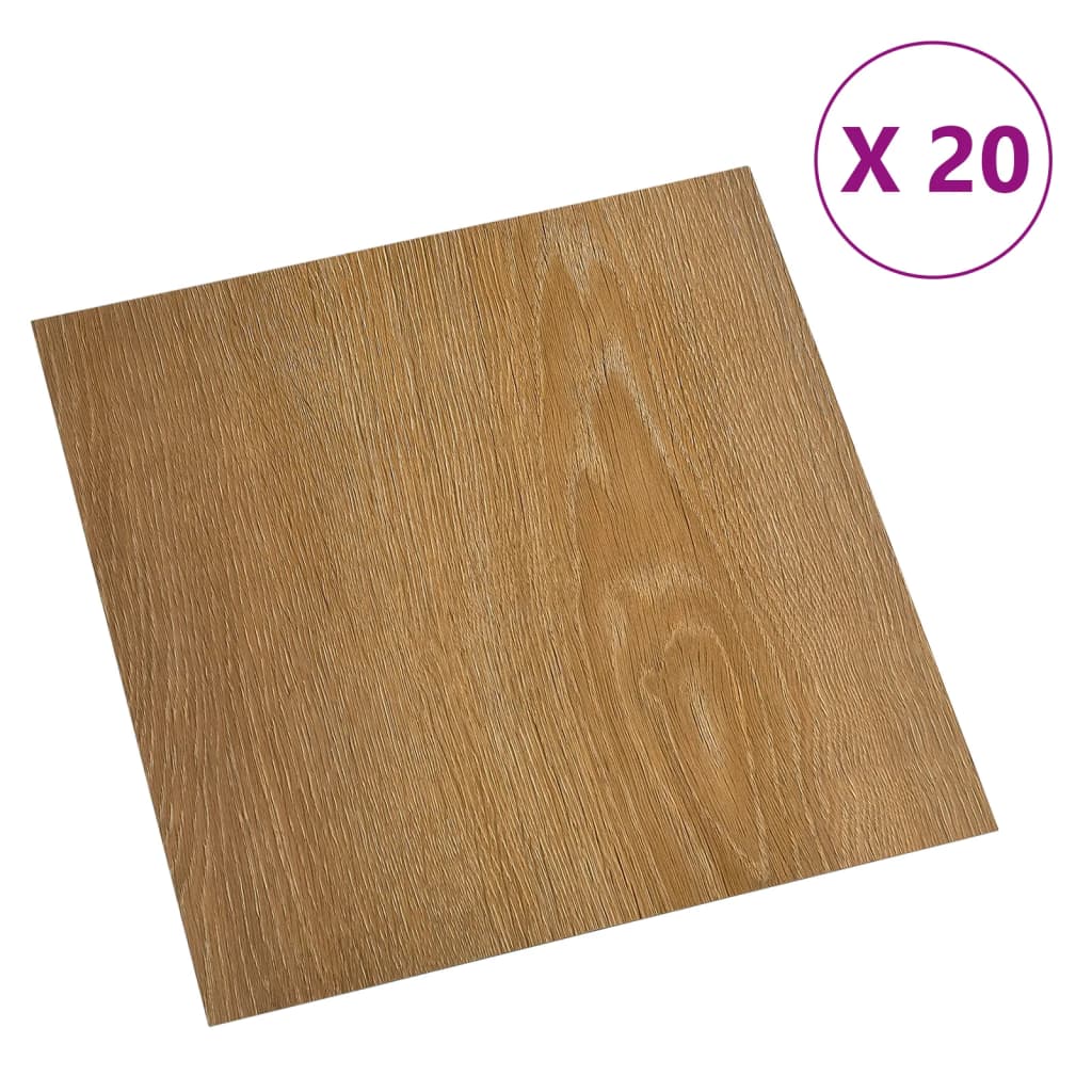 Vidaxl Bodendielen 20 Stück selbstklebend 1,86 m² PVC braun