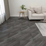 VIDAXL Dielen 20 St. Selbstadhäsiv 1,86 m² PVC gestreiftes Grau
