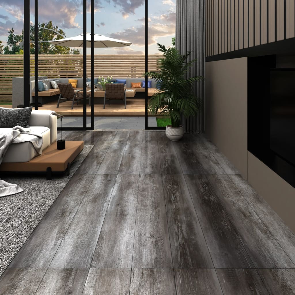 Vidaxx Bodendielen selbstklebend 5,21 m² 2 mm PVC-Streifenholz