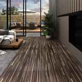 Vidaxl Dielen selbst -adhäsiv 5,21 m² 2 mm PVC gestreiftes Braun
